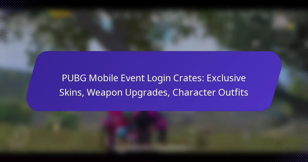 PUBG Mobile Event Login Crates: Exclusive Skins, Weapon Upgrades, Character Outfits