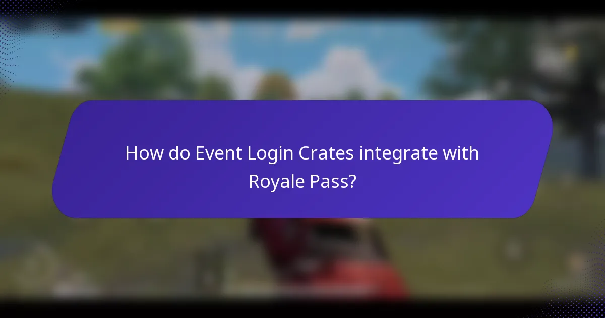 How do Event Login Crates integrate with Royale Pass?
