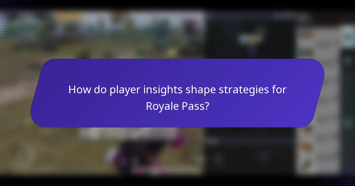 How do player insights shape strategies for Royale Pass?