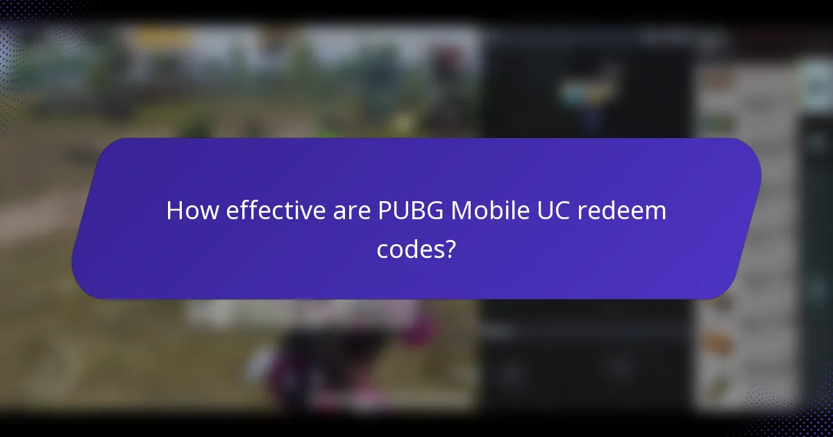 How effective are PUBG Mobile UC redeem codes?