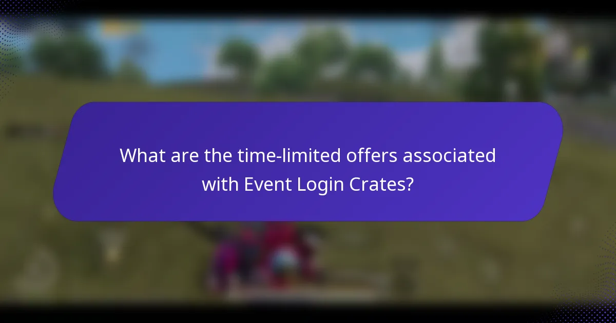 What are the time-limited offers associated with Event Login Crates?