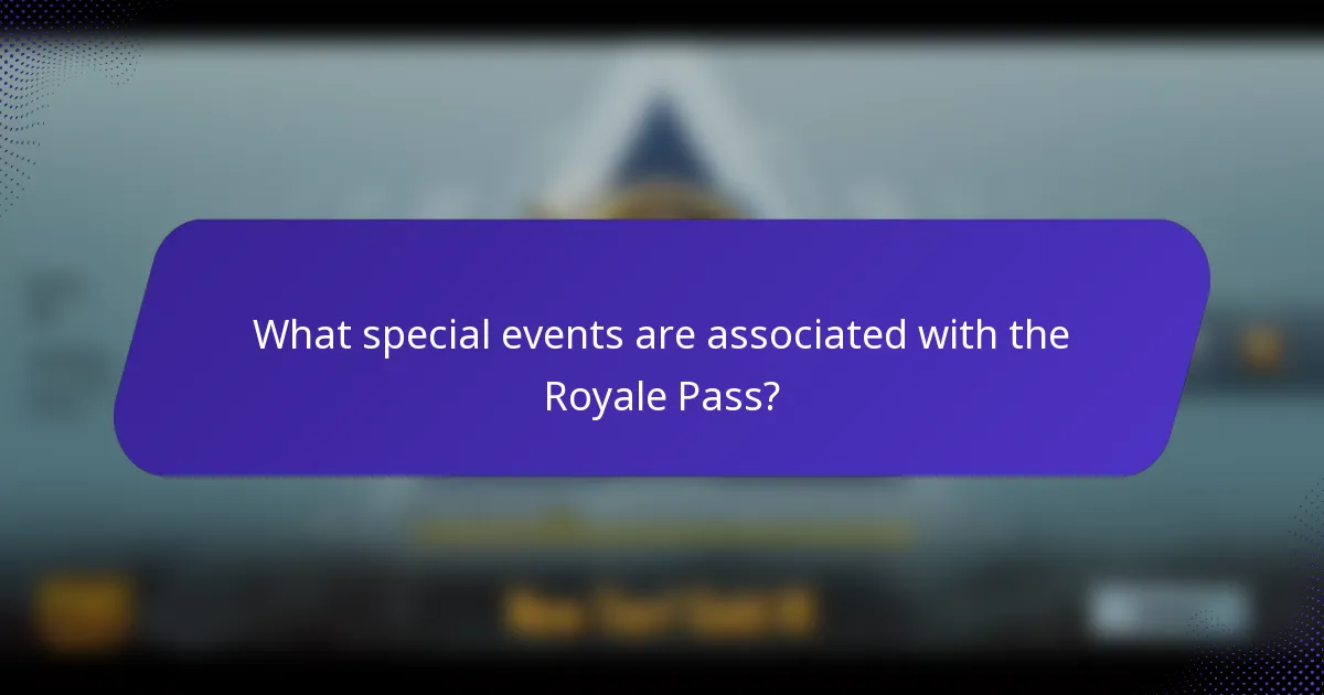 What special events are associated with the Royale Pass?