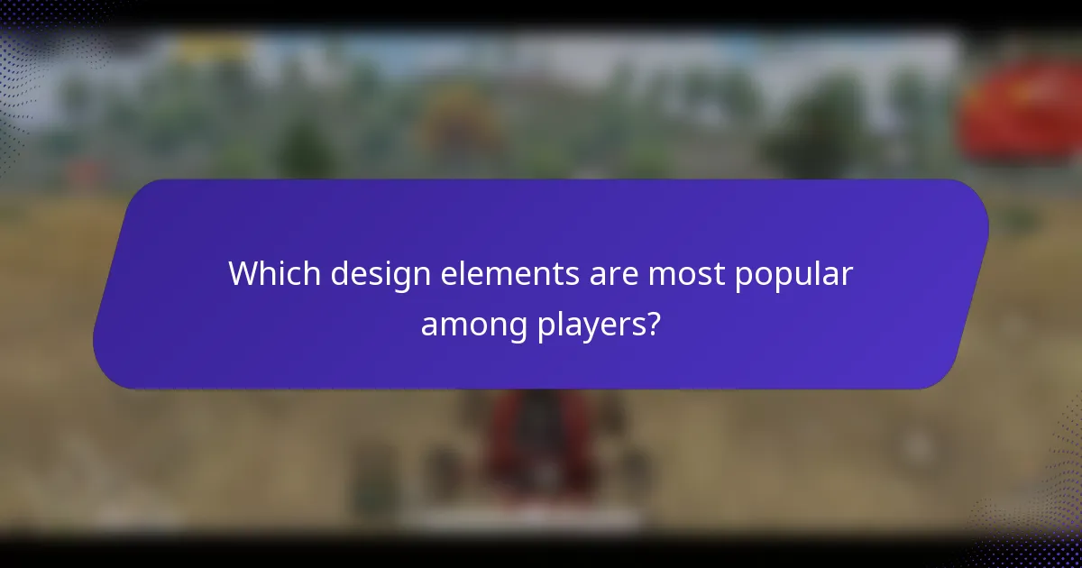 Which design elements are most popular among players?